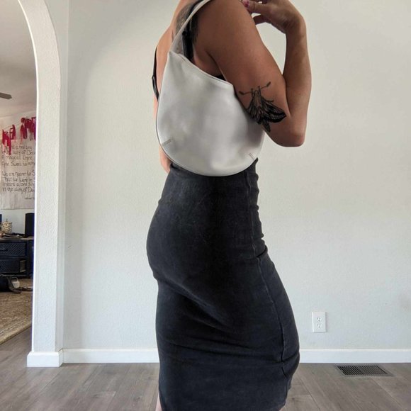 Oroton White Leather Crescent Handbag - Picture 4 of 6